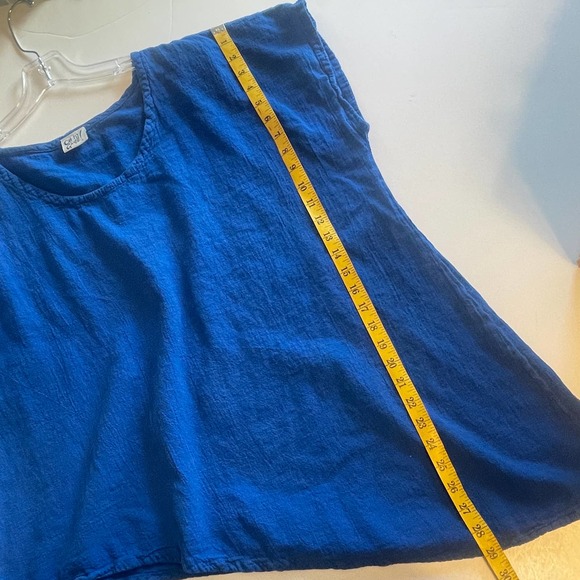 SOLD Oh my Gauze! Daytona Asymmetrical Tunic Top Womens XL Royal Blue Cotton - Picture 7 of 7